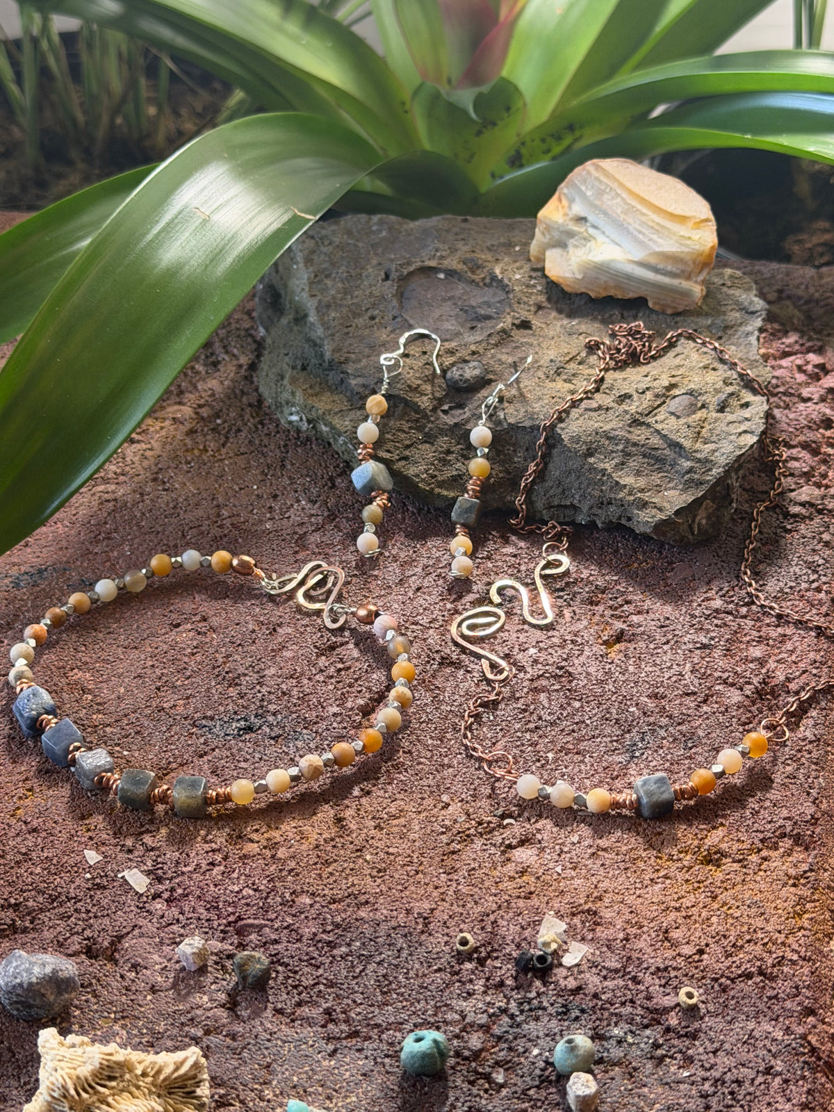 Fossil Coral & Blue Denim Sapphire Artisan Collection