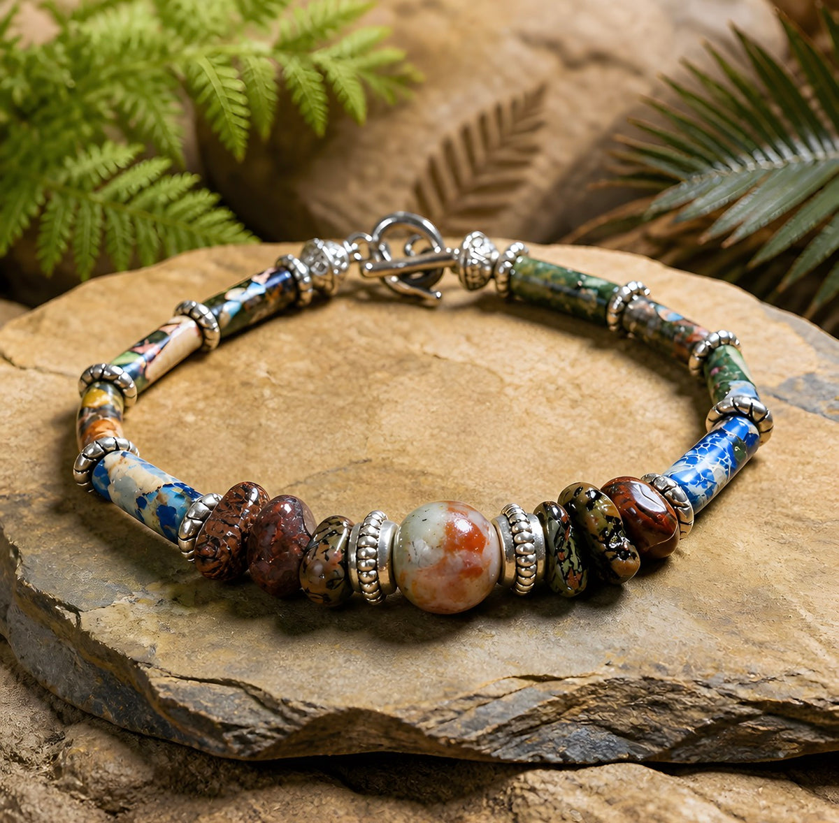 The Jurassic Strata Dinosaur Bone & Coprolite (Dino Poop!) Bracelet