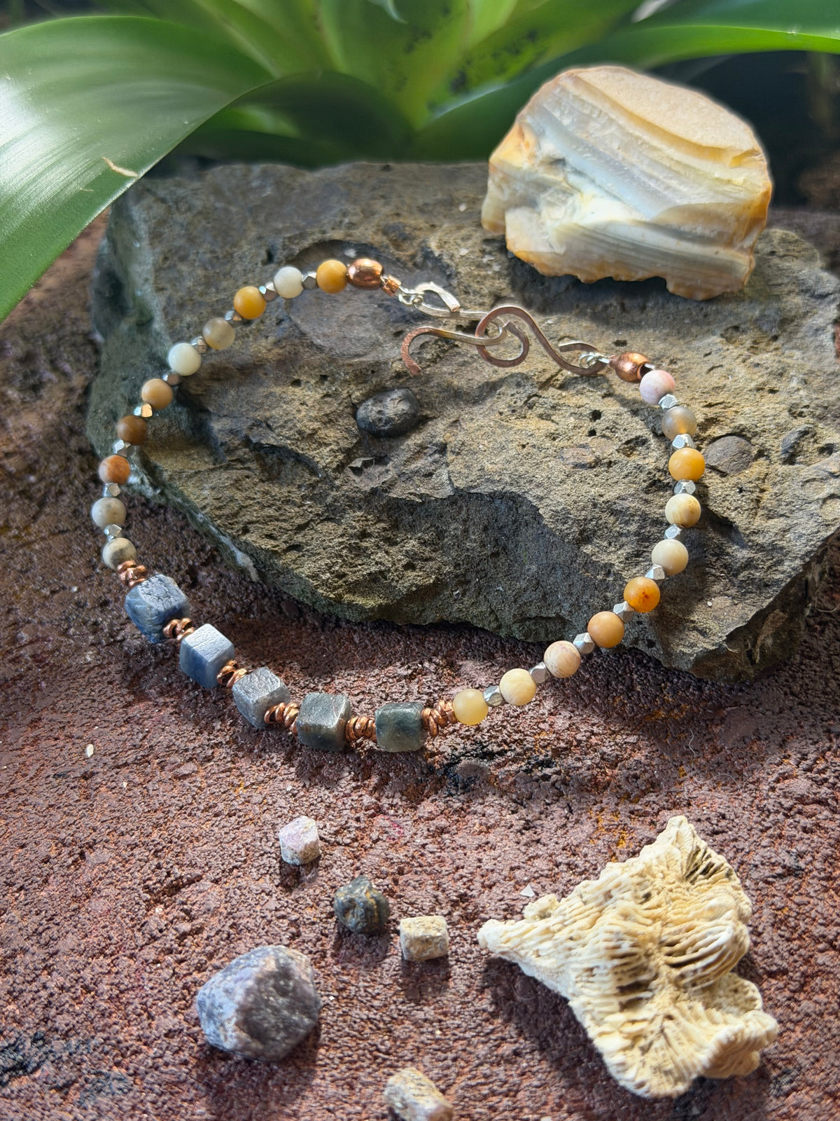 Fossil Coral & Blue Denim Sapphire Artisan Collection