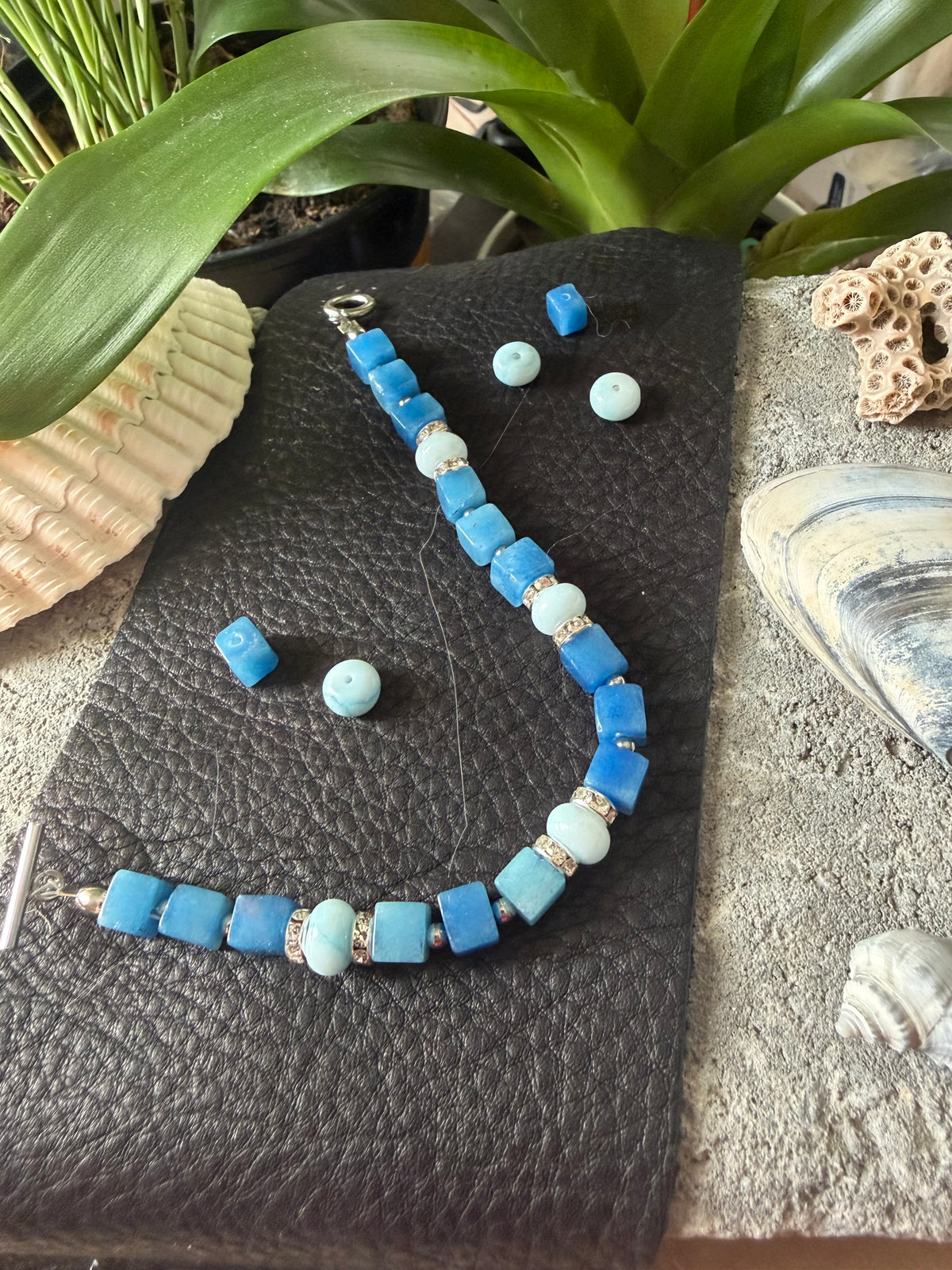 Caribbean Cool – Hand-Forged Silver, Blue Jade and Sky Blue "Larimar" Jade Luxury Suite
