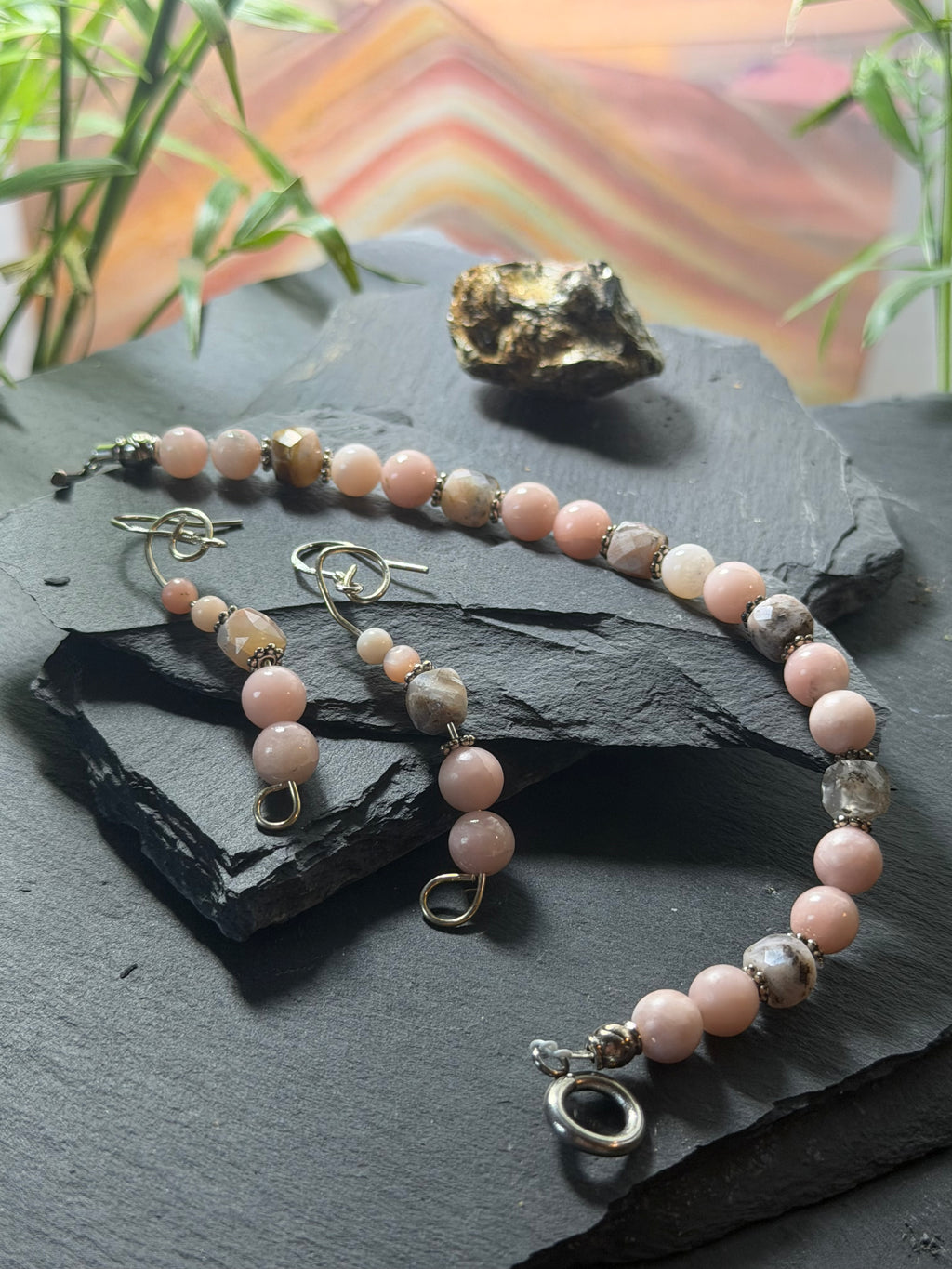 The Andes Sunset Pink Opal Collection - Peruvian Opal