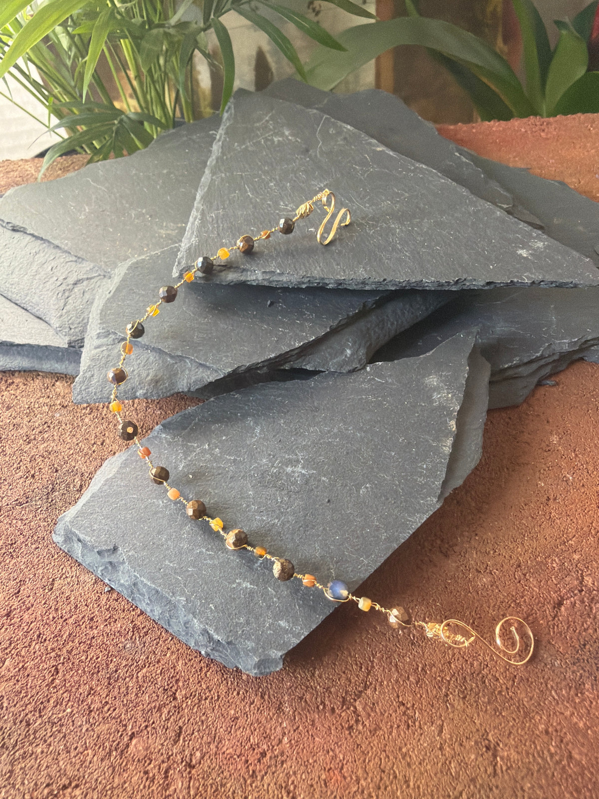 The Celebration Suite – Hand-Forged 14k Gold Australian Fire & Boulder Opal Suite