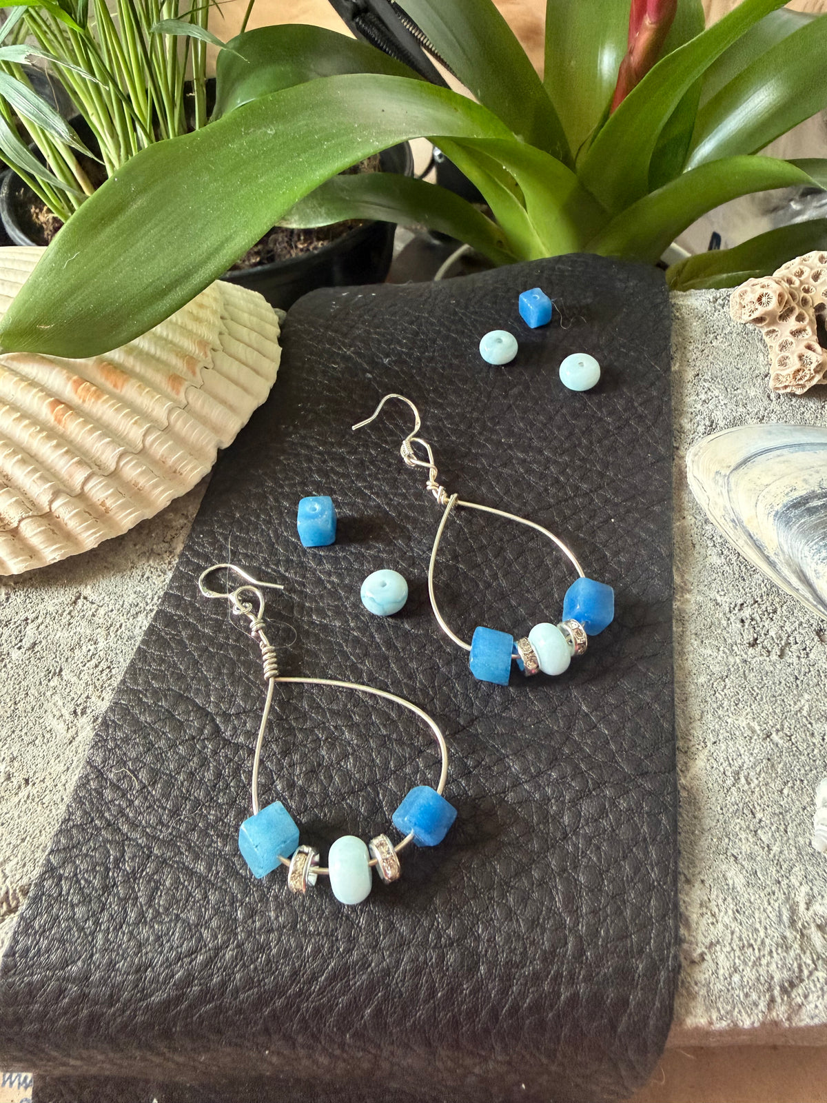 Caribbean Cool – Hand-Forged Silver, Blue Jade and Sky Blue "Larimar" Jade Luxury Suite