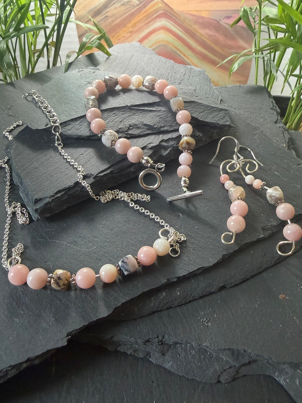 The Andes Sunset Pink Opal Collection - Peruvian Opal