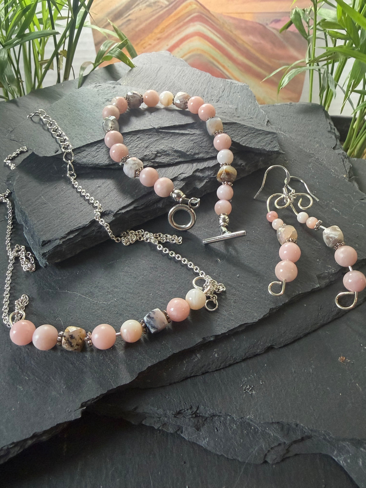 The Andes Sunset Pink Opal Collection - Peruvian Opal