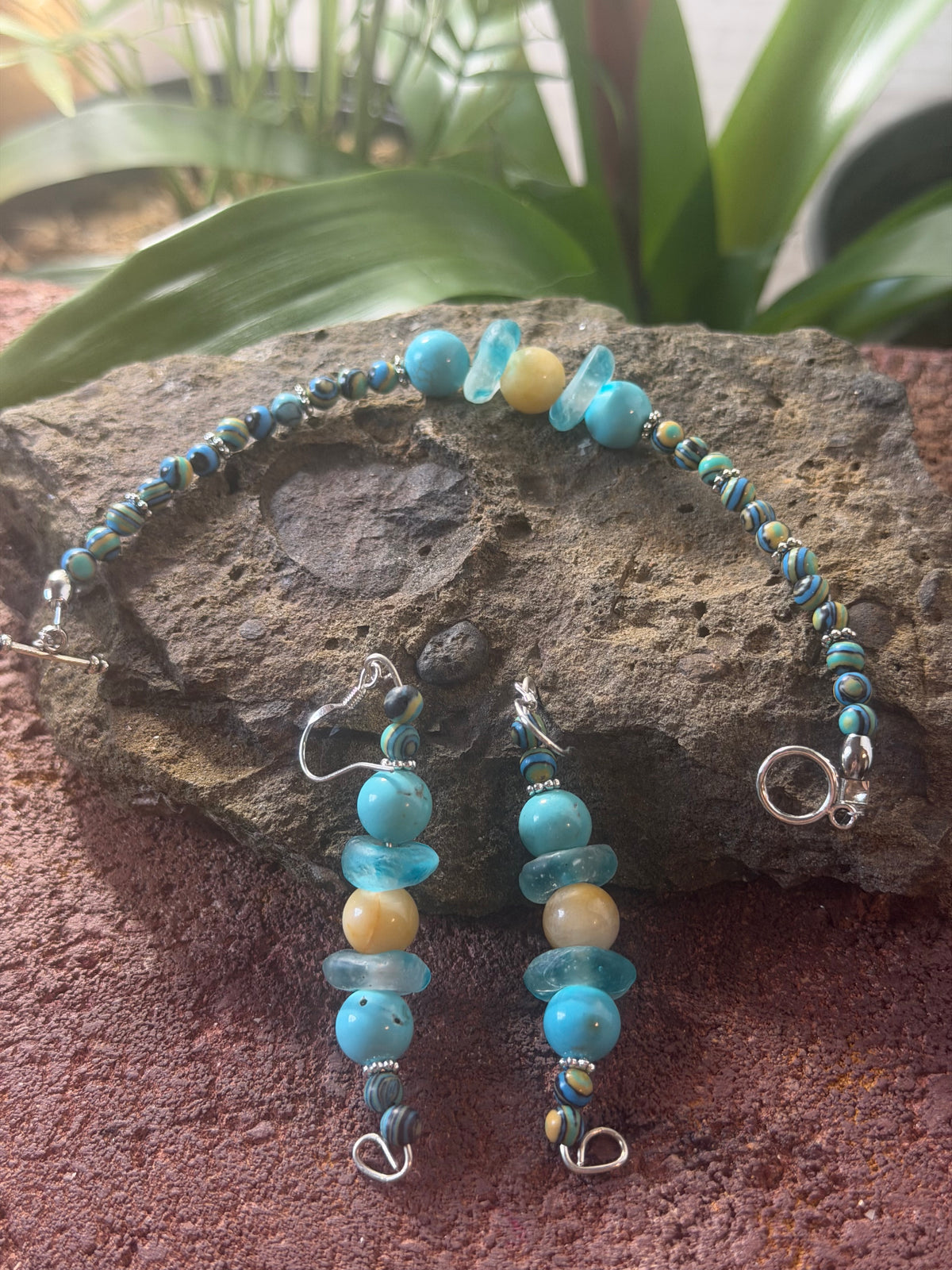 Forest Canopy – Hand-Forged Silver Roman Glass & Blue Malachite Luxury Suite
