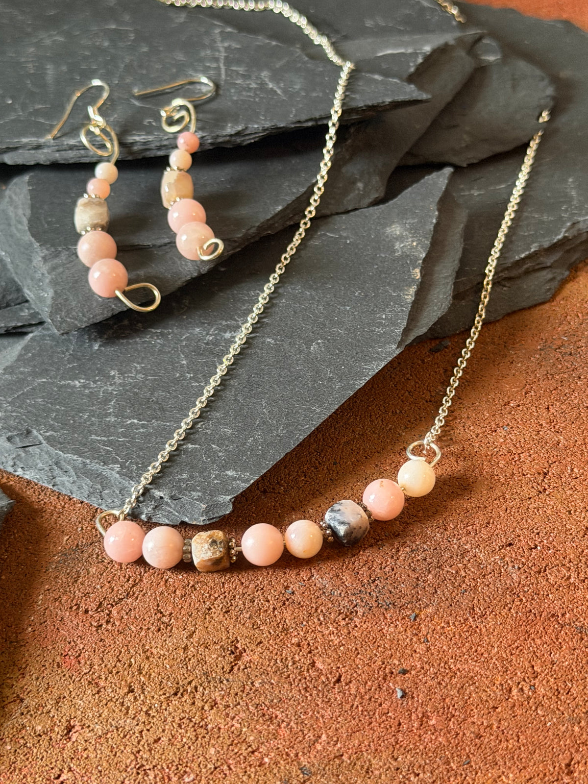 The Andes Sunset Pink Opal Collection - Peruvian Opal