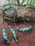 Forest Canopy – Hand-Forged Silver Roman Glass & Blue Malachite Luxury Suite
