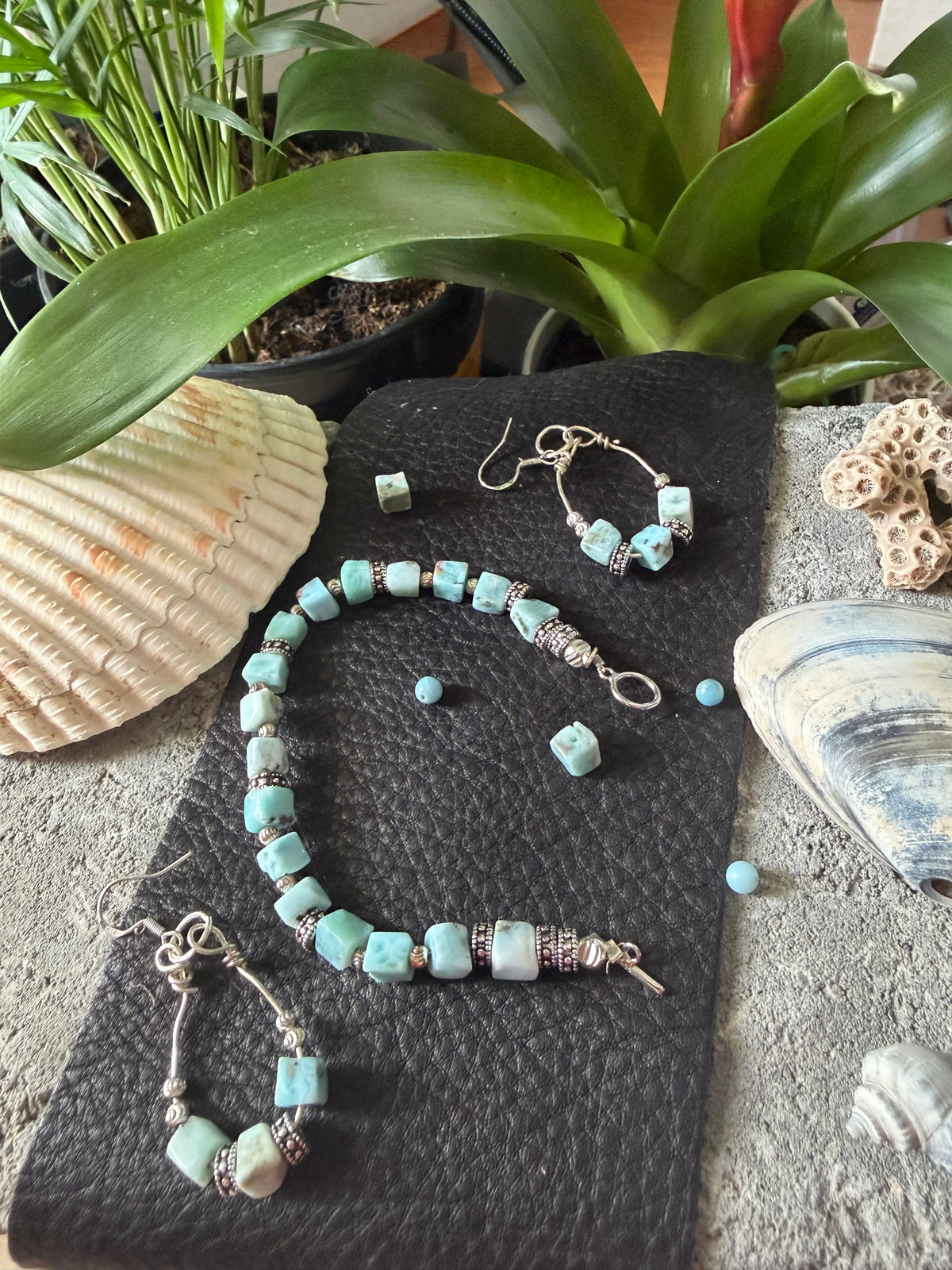 The Caribbean Cool Chunky Larimar Artisan Collection