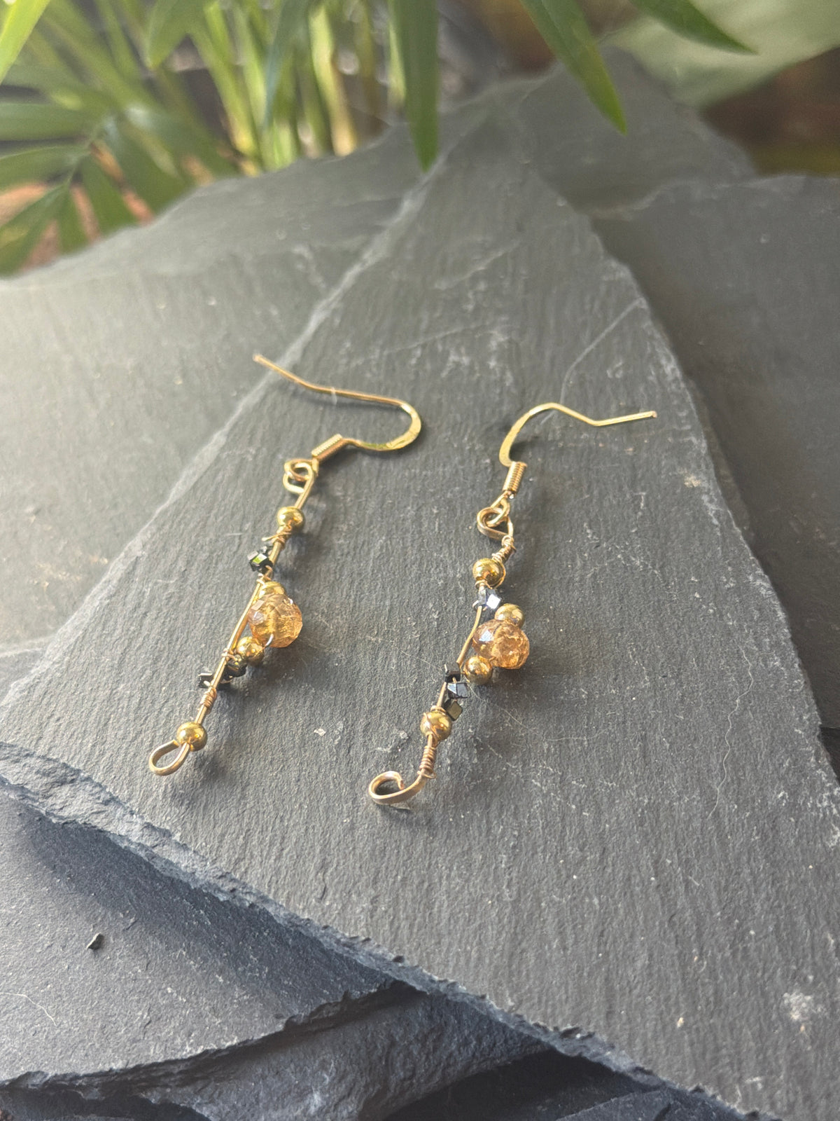 The Celebration Suite – Hand-Forged 14k Gold Imperial Topaz & Black Diamond Luxury Ensemble