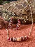 Wildfire Embers – Handcrafted Ruby & Pink Peruvian Opal Luxury Set