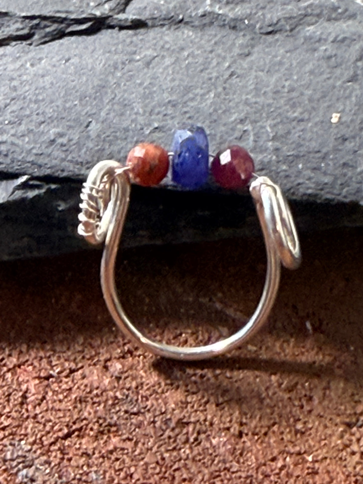 The Celebration Suite – Hand-Forged Silver Sapphire, Ruby & Purple Diamond Luxury Set
