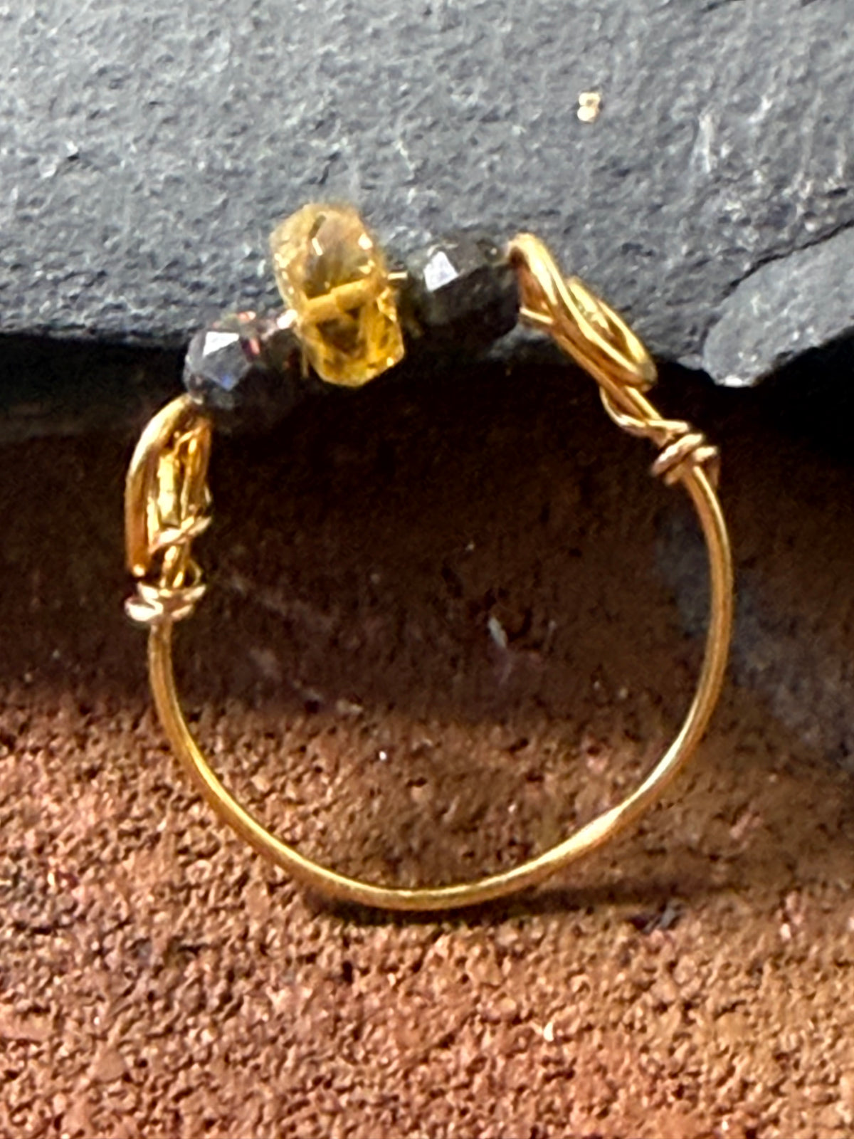The Celebration Suite – Hand-Forged 14k Gold Imperial Topaz & Black Diamond Luxury Ensemble