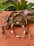 Ruby with Pink Peruvian Opals Bracelet Stack
