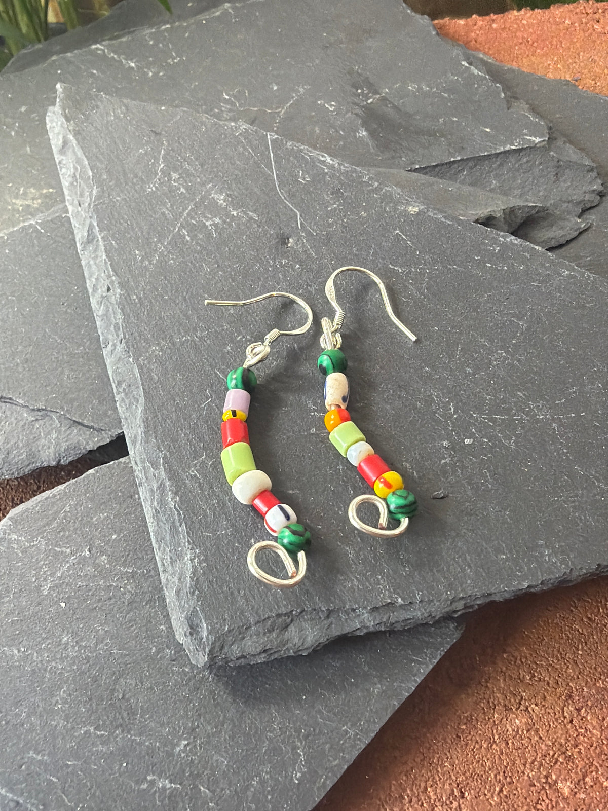 West African Christmas Trade Beads Jewelry Collection