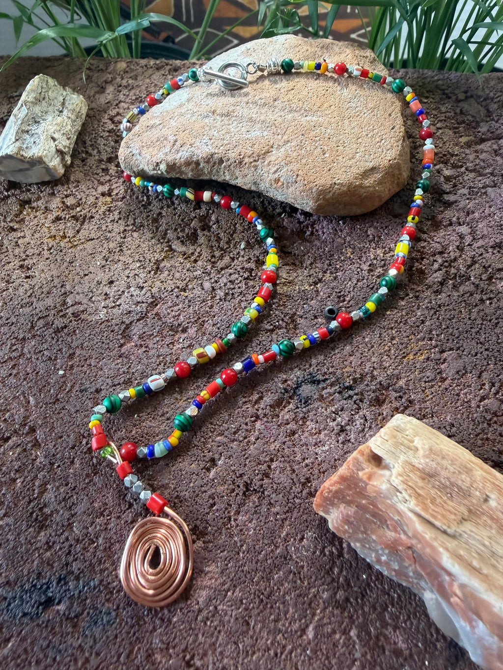 West African Christmas Trade Beads Jewelry Collection
