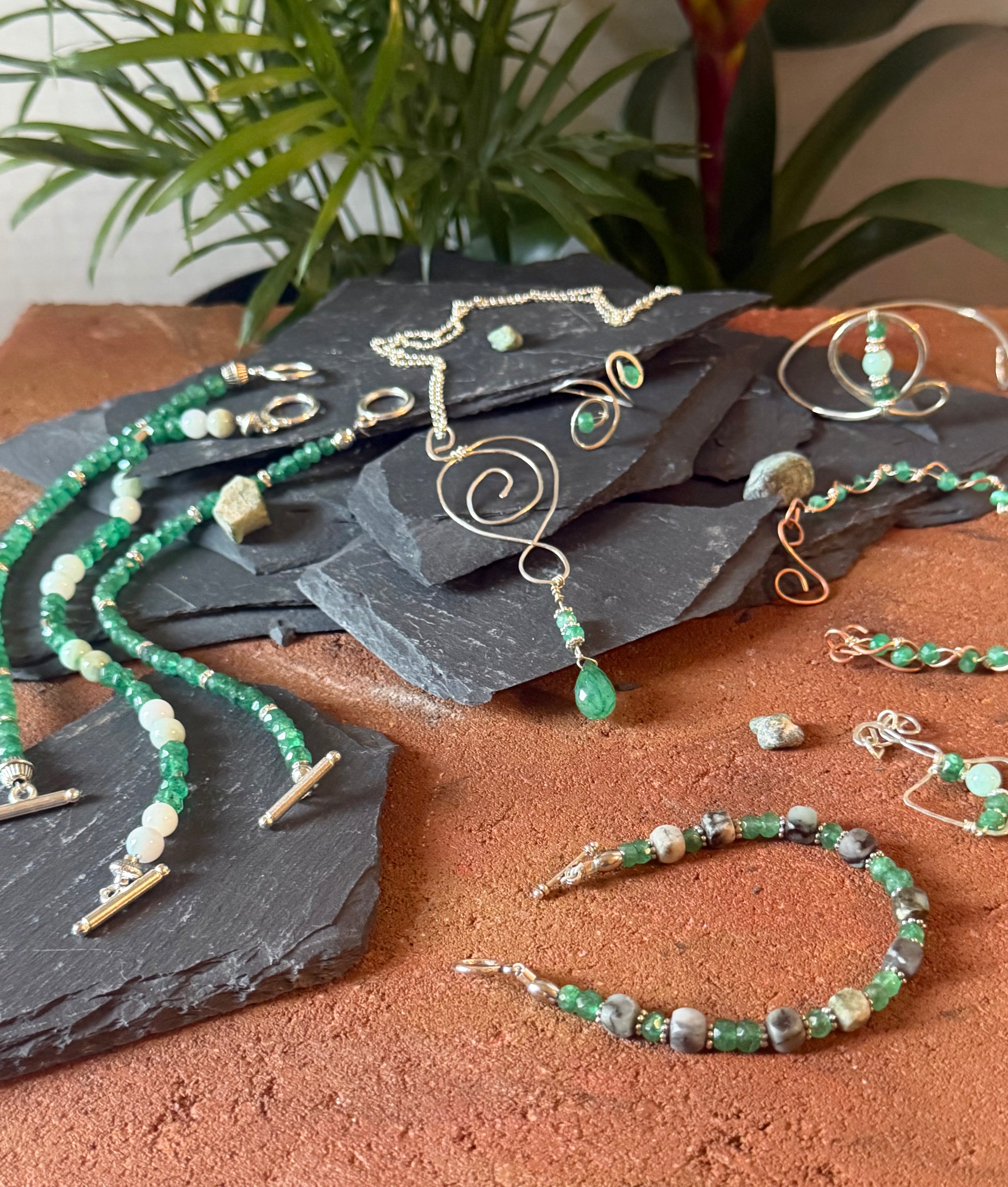The Emerald Journey Collection with Contemporary  and Vintage Emeralds