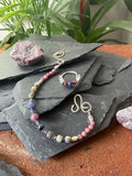 The Celebration Suite – Hand-Forged Silver Sapphire, Ruby & Purple Diamond Luxury Set