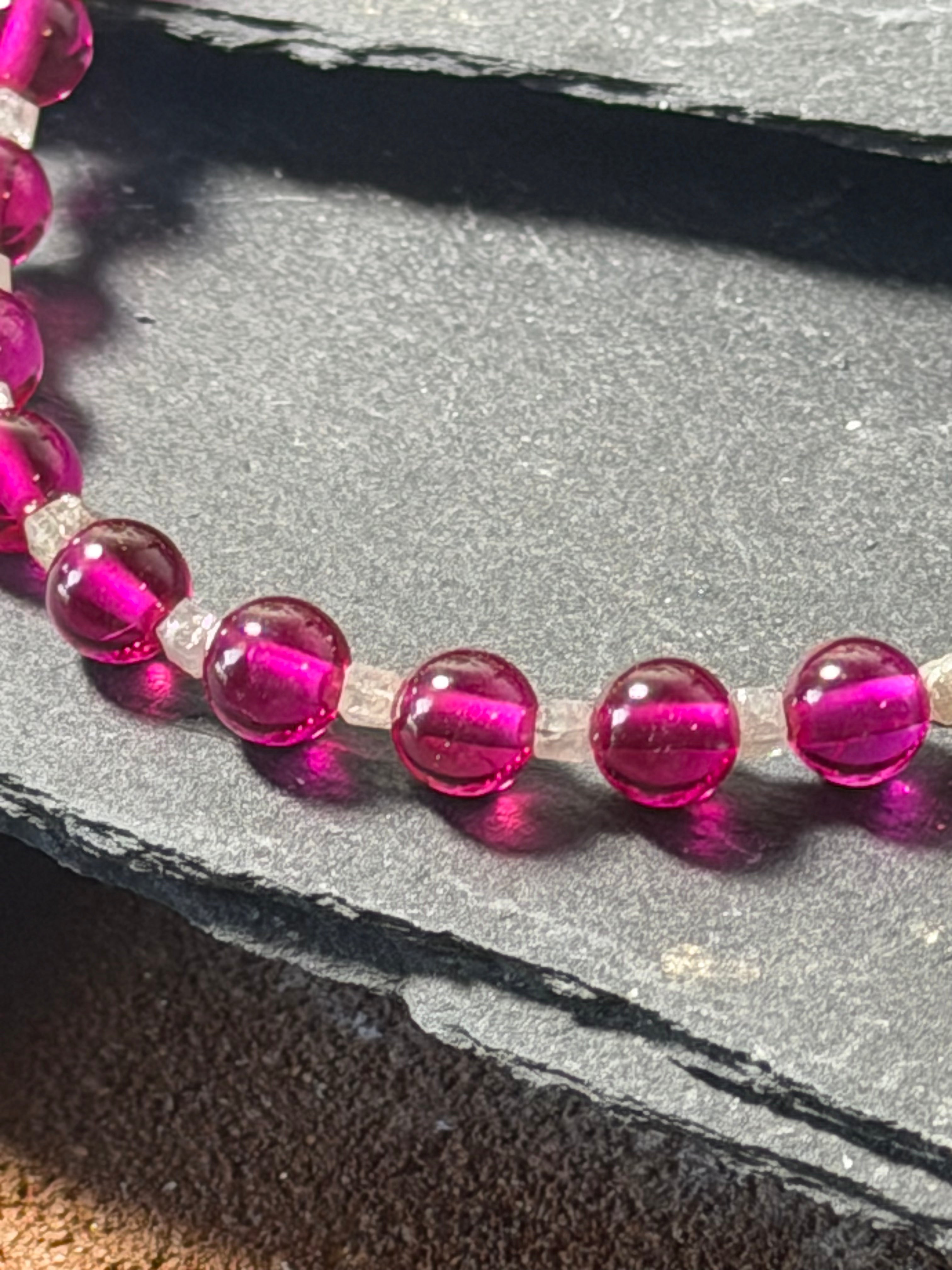 From the  Wildfire Ember Collection, Ruby & White Diamond  Bracelet