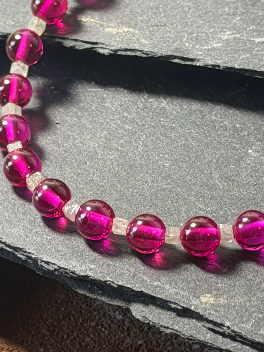 From the  Wildfire Ember Collection, Ruby & White Diamond  Bracelet